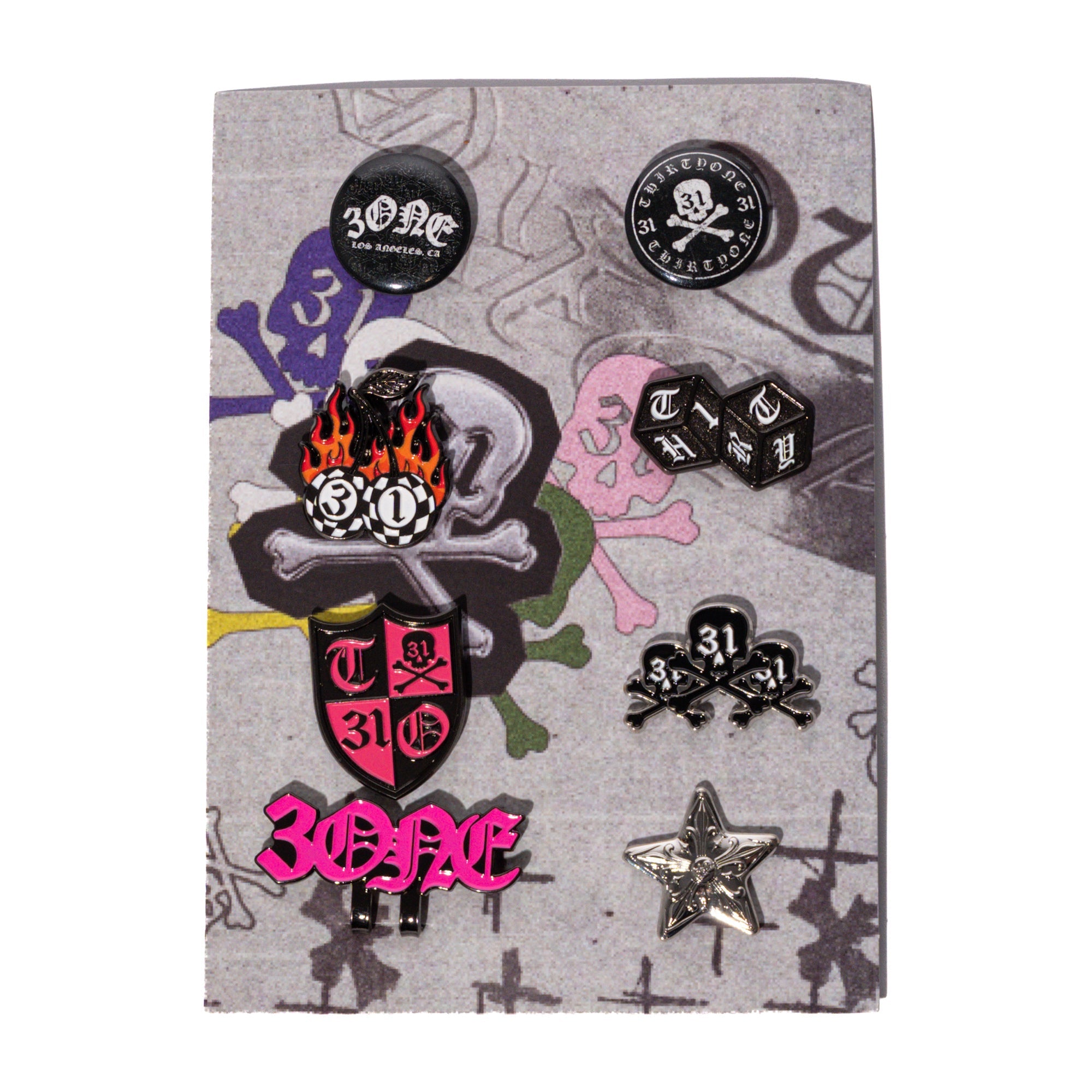 3ONE Pin Pack — full pin card