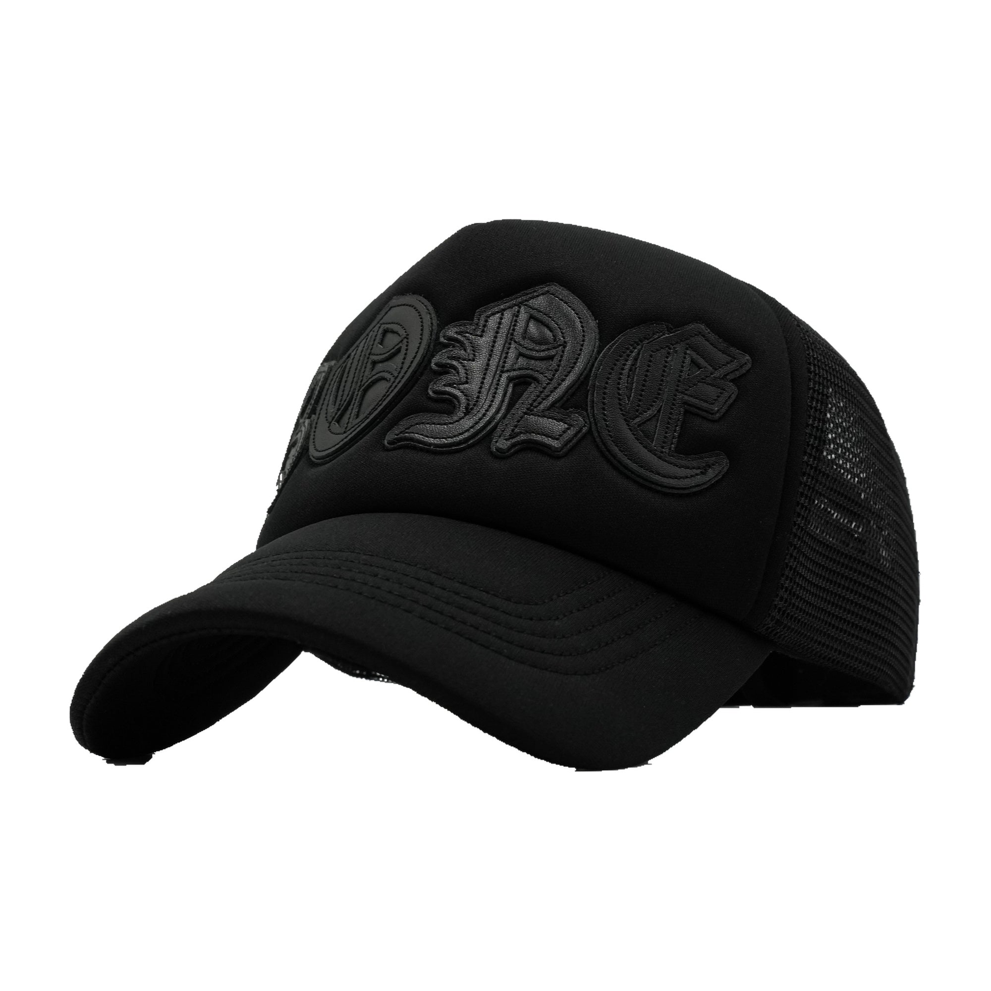 3ONE BLACK/BLACK curved brim — studio photograph DSC00225