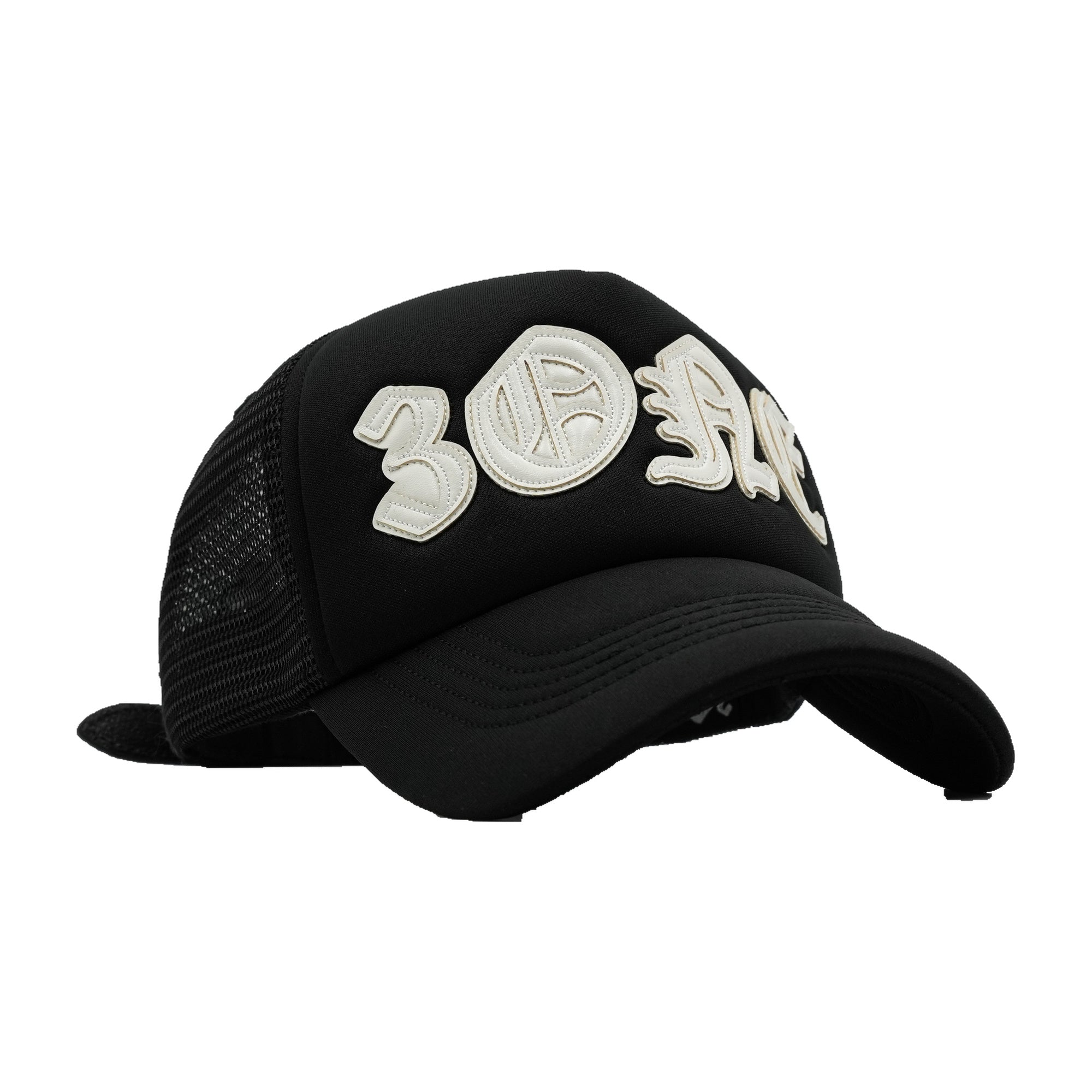 3ONE BLACK/WHITE curved brim — studio photograph DSC00316