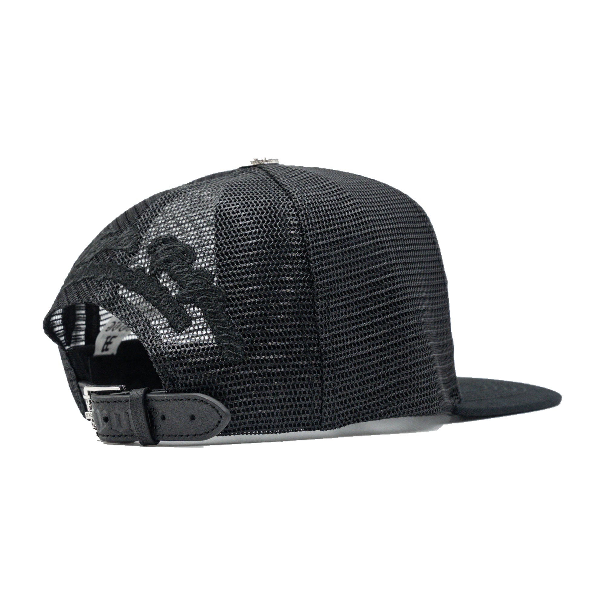 3ONE BLACK/BLACK flat brim — studio photograph DSC00113