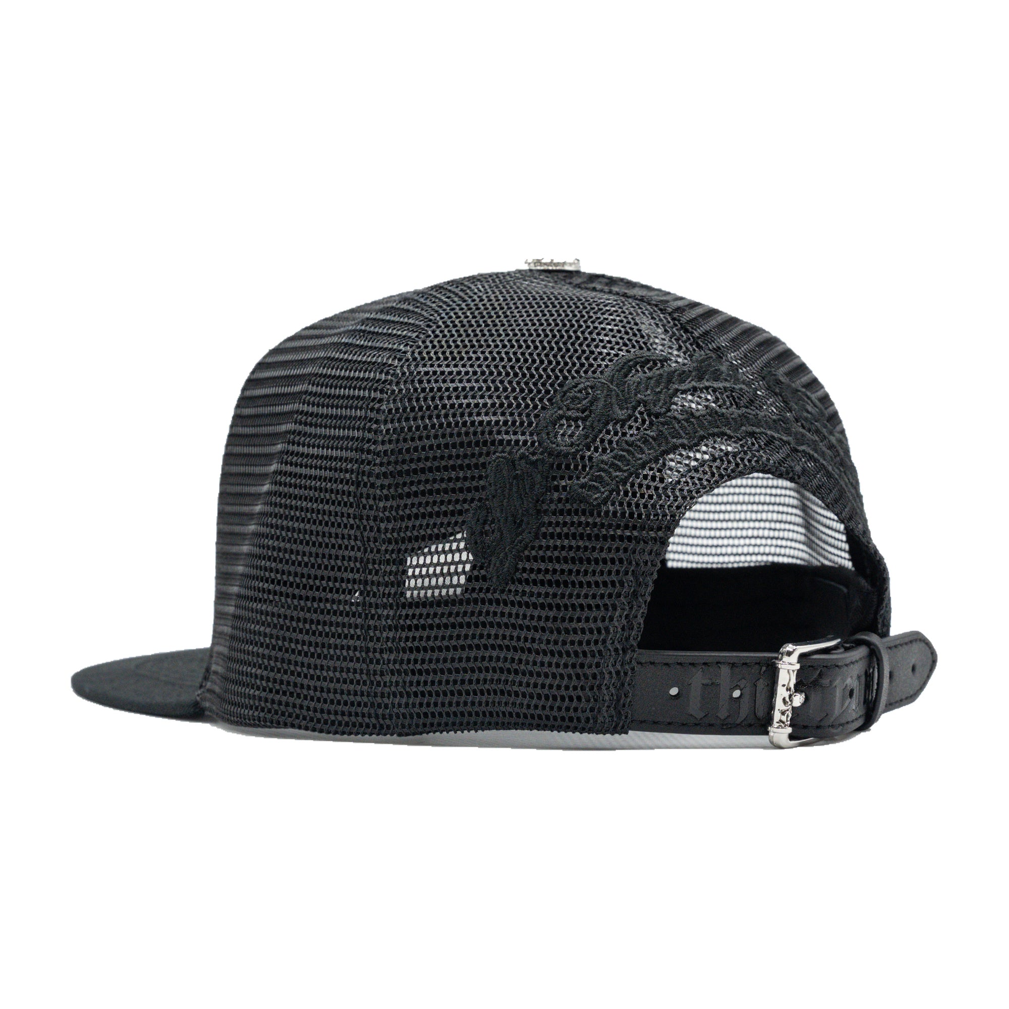 3ONE BLACK/BLACK flat brim — studio photograph DSC00115