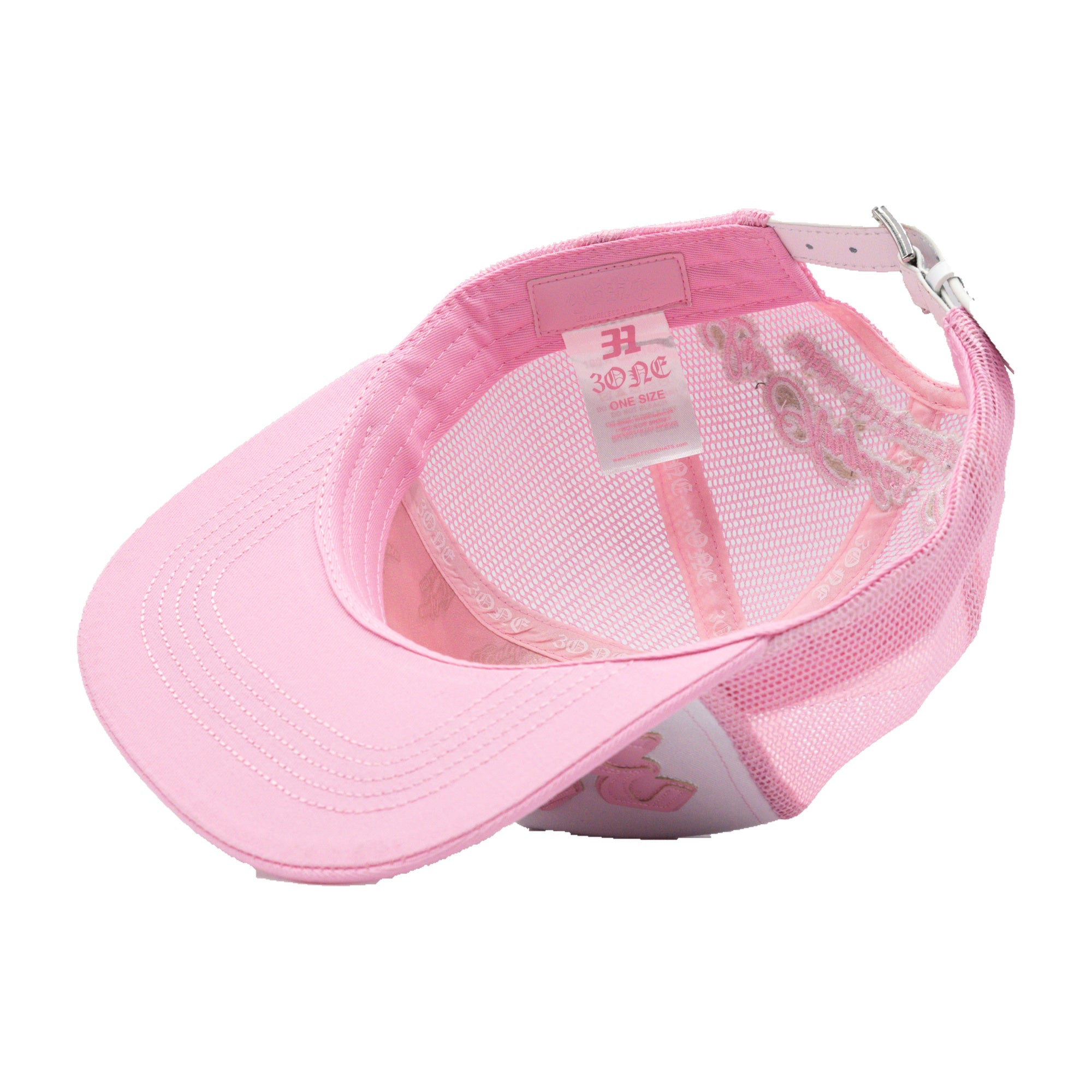 3ONE PINK flat brim — studio photograph DSC00157