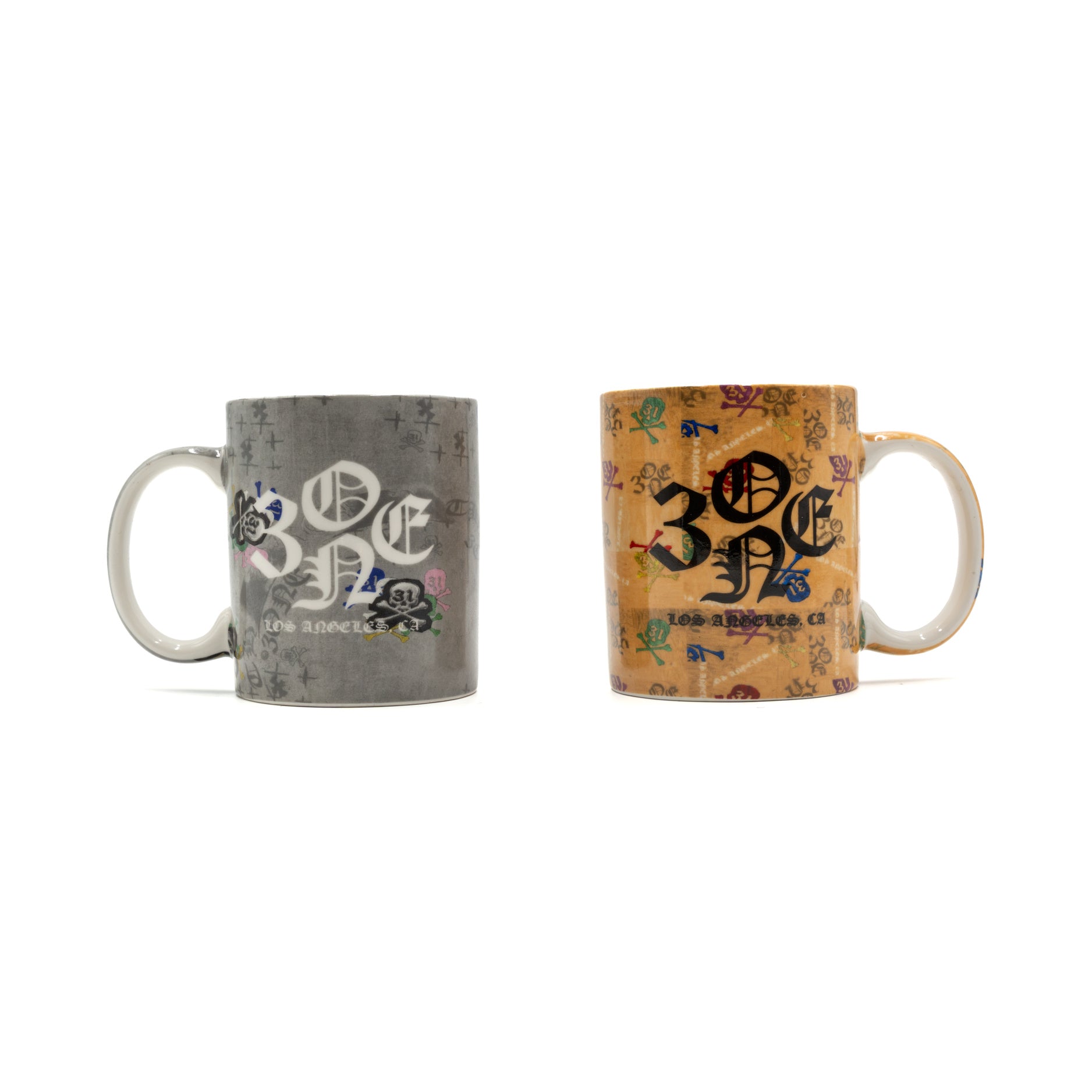 3ONE MUG SET — pair, front view