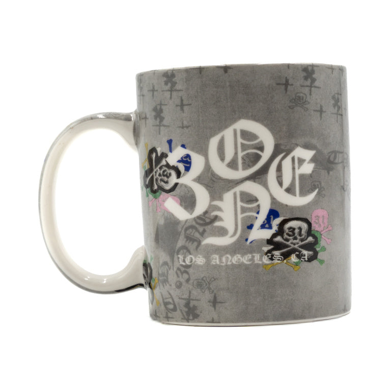 3ONE MUG SET — cement graphic, front view