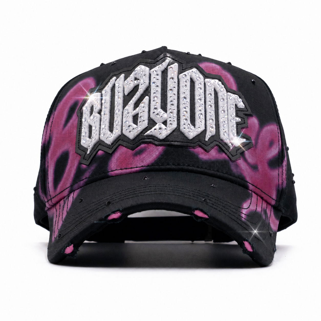 BUZY ONE GRAFFITI PINK hat front view